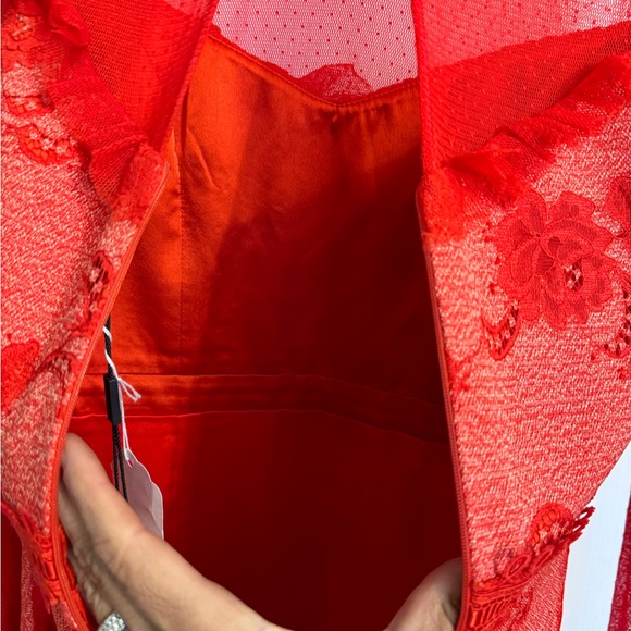 Three Floor Couture Red Dress - Picture 7 of 11